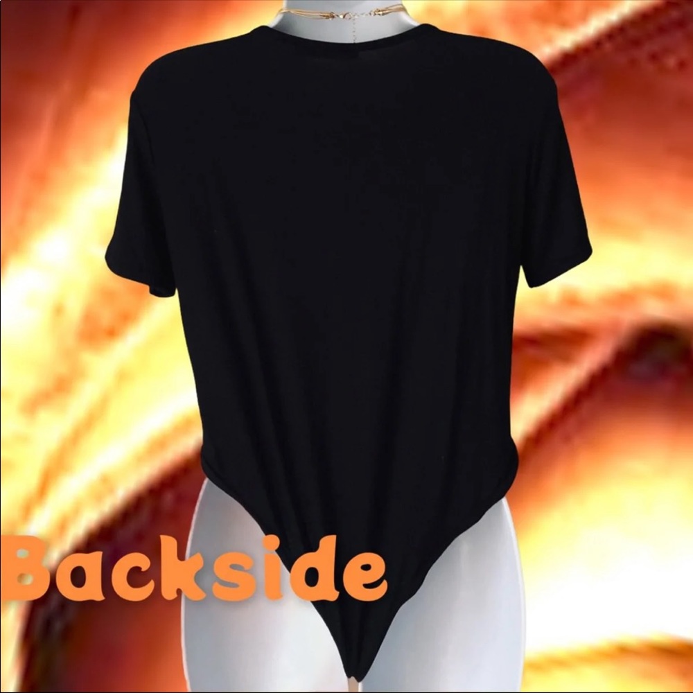 NWT Black T-shirt bodysuit - Picture 1 of 12